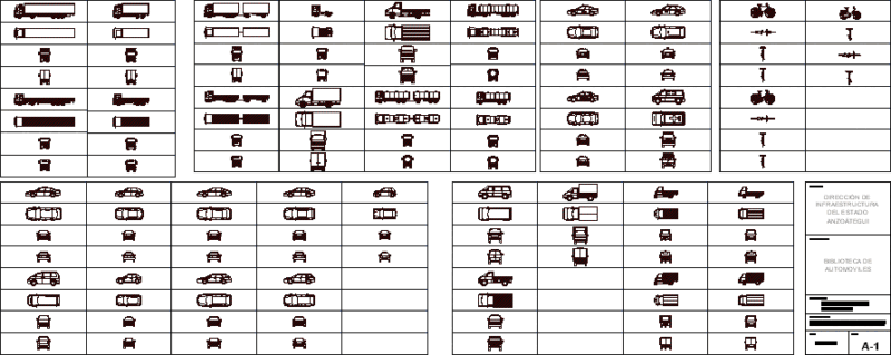 Library Of Cars DWG Block for AutoCAD