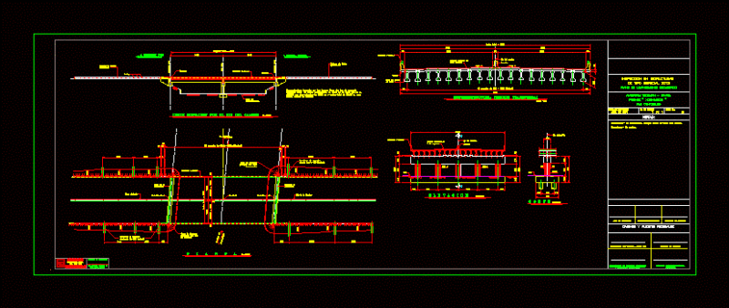 Lifting Geometric Xochimilco – Bridge DWG Section for AutoCAD