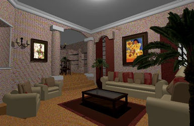 Rendered Living  Room  3D  DWG Model for AutoCAD   Designs CAD 