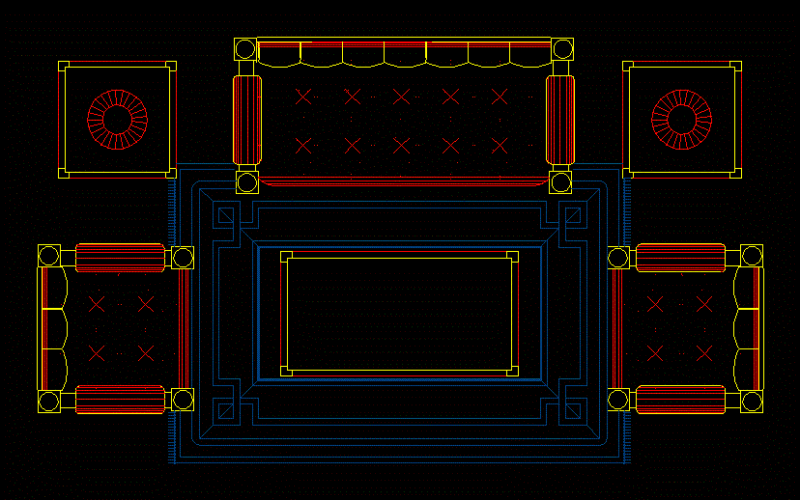 Living Room 2D DWG Block for AutoCAD