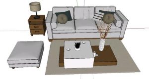 Living Room 3D SKP Full Project for SketchUp • Designs CAD