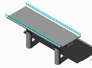 Lock Road Bridge With Columns 3D DWG Model for AutoCAD
