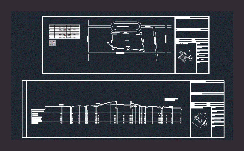 Longitudinal Profile And Beaconing – Rotonda DWG Block for AutoCAD