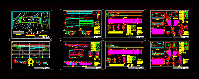 Losa Plane Puente DWG Block for AutoCAD