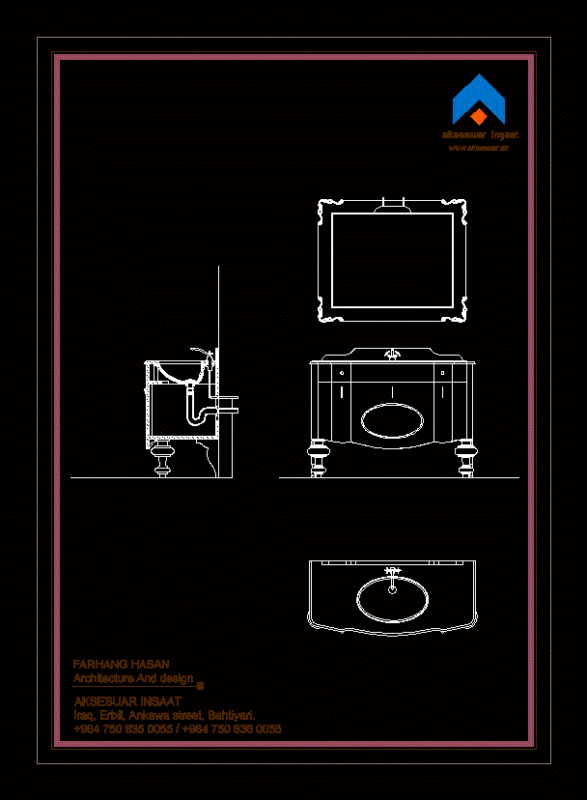 Luxury Bathroom Furniture DWG Block for AutoCAD
