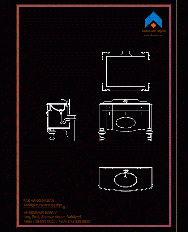 Luxury Bathroom Furniture DWG Block for AutoCAD • Designs CAD - Luxurybathroomfurniture 95529 608x750