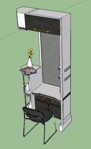 Makeup Table 3D SKP Model for SketchUp