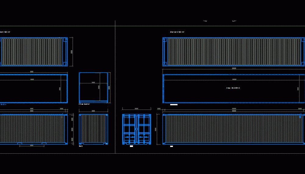 Maritime Containers DWG Block for AutoCAD Designs CAD