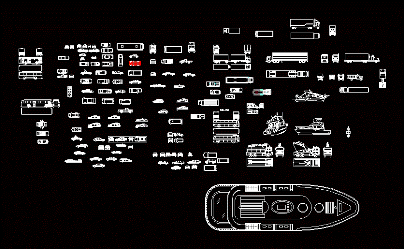 Means Of Transport And Plant Profile DWG Plan for AutoCAD