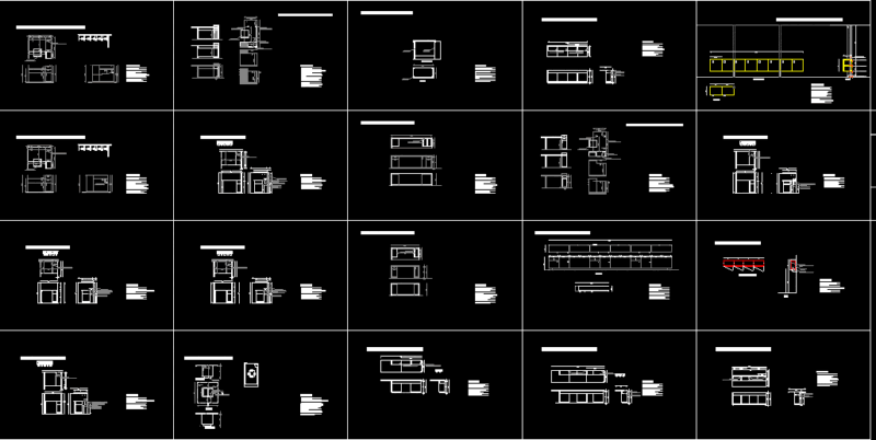 Melamine Furnitures DWG Block for AutoCAD