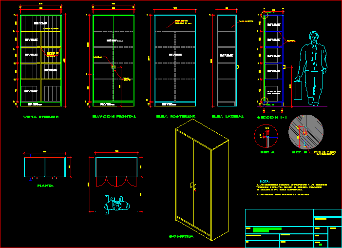 Metal Cabinet DWG Section for AutoCAD • Designs CAD