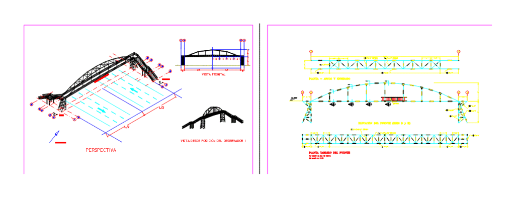 Metal Bridge DWG Block for AutoCAD