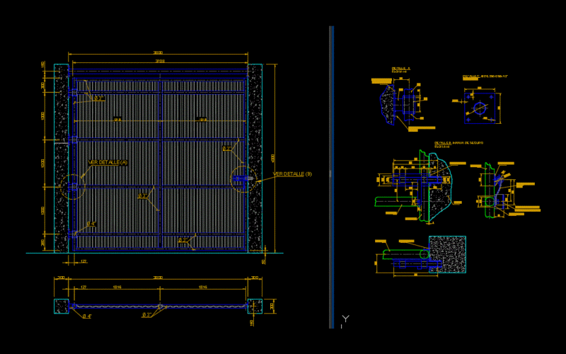 Metal Door Design DWG Detail for AutoCAD