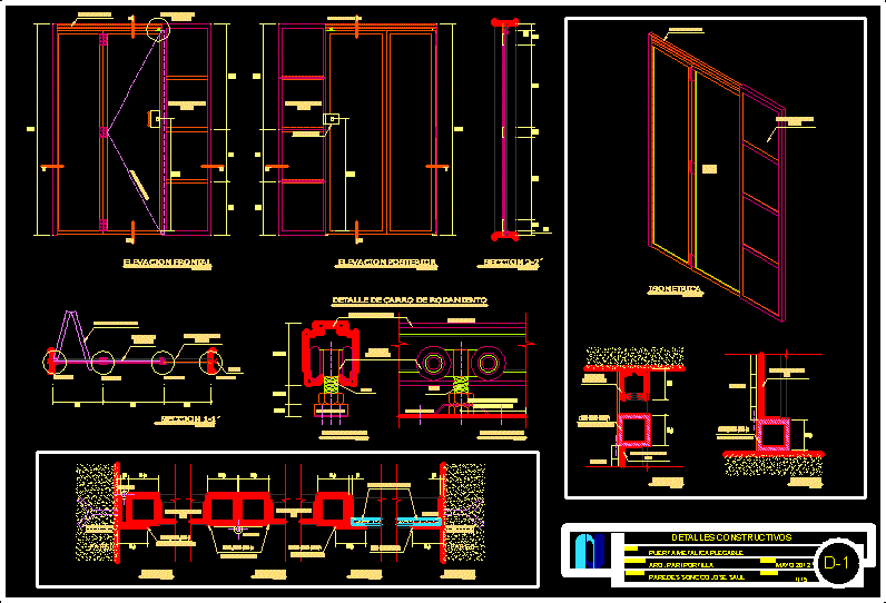 Metal Folding Door DWG Detail for AutoCAD  Designs CAD