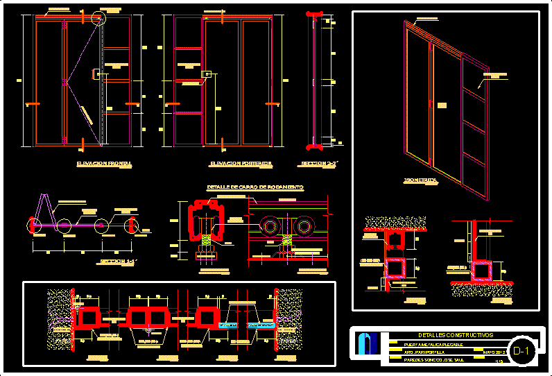 metal folding door dwg detail for autocad • designs cad