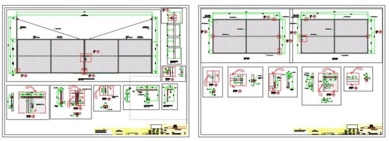 Metal Gate DWG Block for AutoCAD