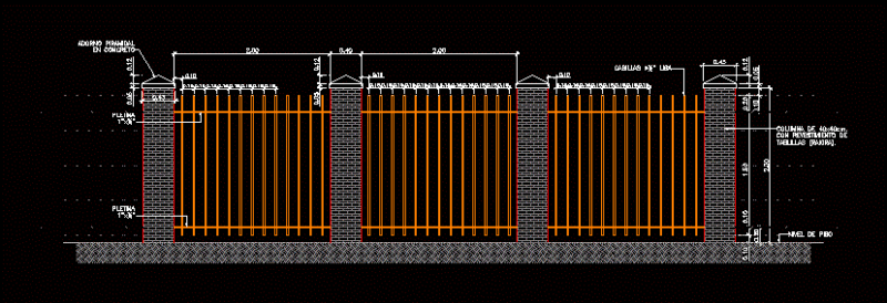 Metal Gates DWG Block for AutoCAD