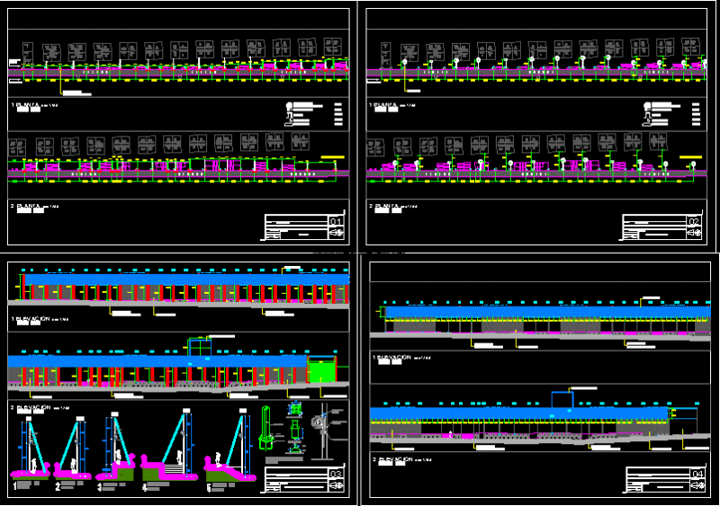 Metal Gates, Concrete Walls-Feria De Altiplano Market, Arequipa, Peru DWG Plan for AutoCAD