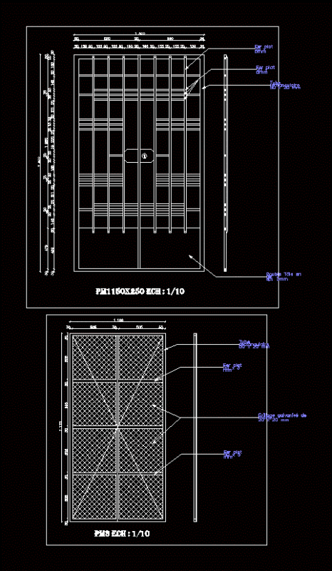 Metalic Door DWG Detail for AutoCAD