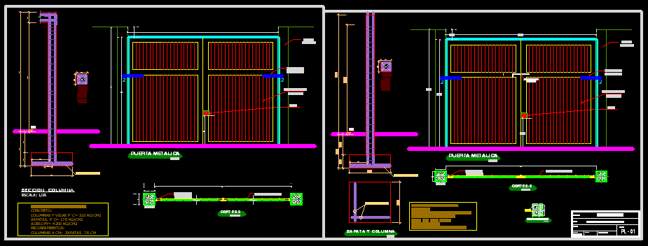 Metalic Door - Gate DWG Block for AutoCAD • Designs CAD