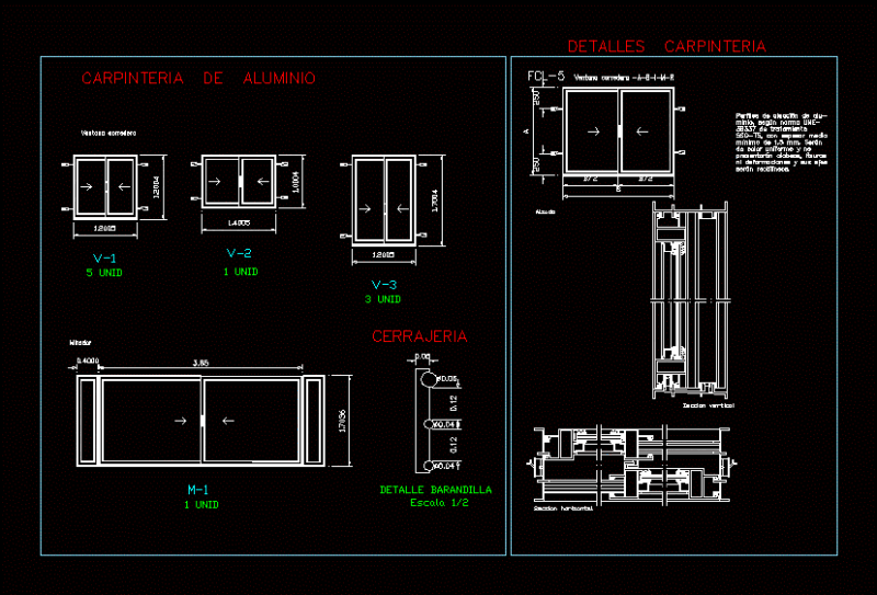 Metallic Carpentry DWG Block for AutoCAD