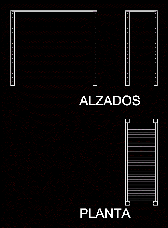 Metal Shelf DWG Block for AutoCAD