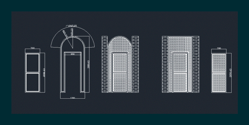 Midpoint Door DWG Block for AutoCAD