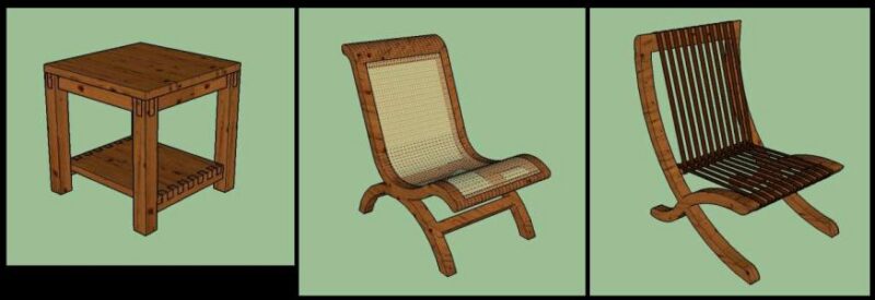 Miguelito Chair Series 3D SKP Model for SketchUp