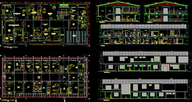 Mini – Hospital DWG Section for AutoCAD
