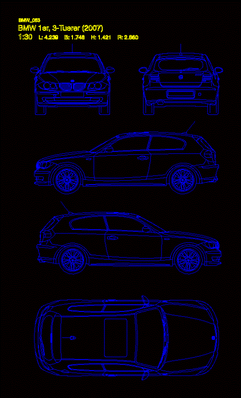 Model 2007 Bmw DWG Model for AutoCAD