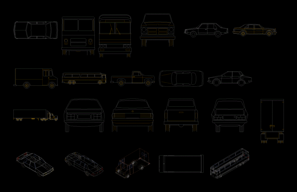 Model Cars DWG Model for AutoCAD