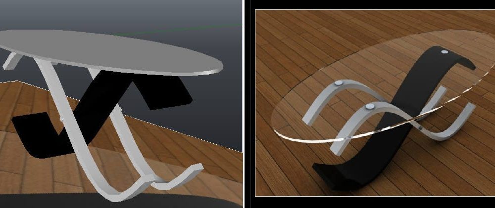 Modern Coffee Table 3D DWG Model for AutoCAD • Designs CAD