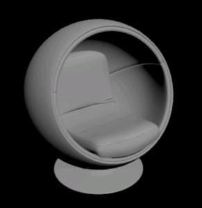 Modern Armchair 3D 3DS Model for 3D Studio Max