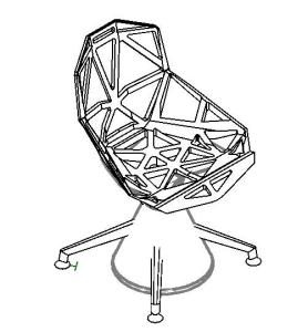 Modern Chair RFA CAD Drawing