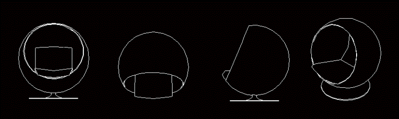 Modern Chair Round DWG Full Project for AutoCAD
