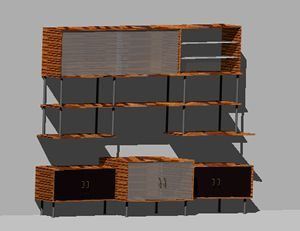 Modular TV Showcase 3D DWG Model for AutoCAD