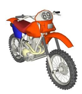 Motorcycle Racing 3D SKP Model for SketchUp
