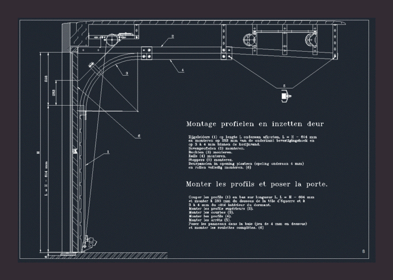 Mounting Profiles And Deployment Door DWG Block for AutoCAD