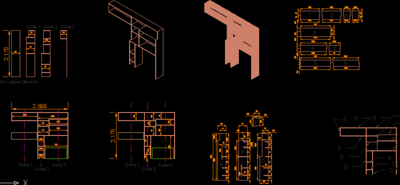 Multipurpose Furniture DWG Block for AutoCAD