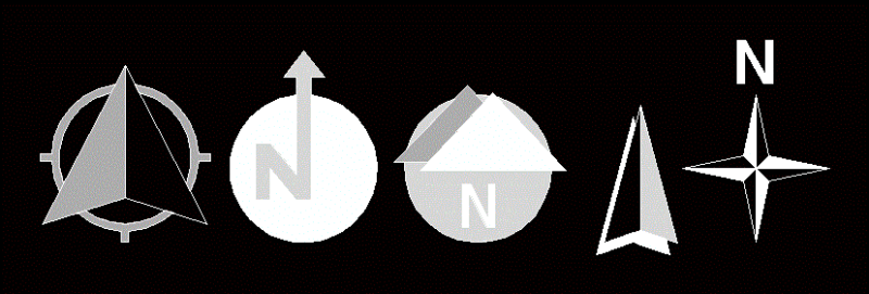 Norths 2D DWG Block for AutoCAD