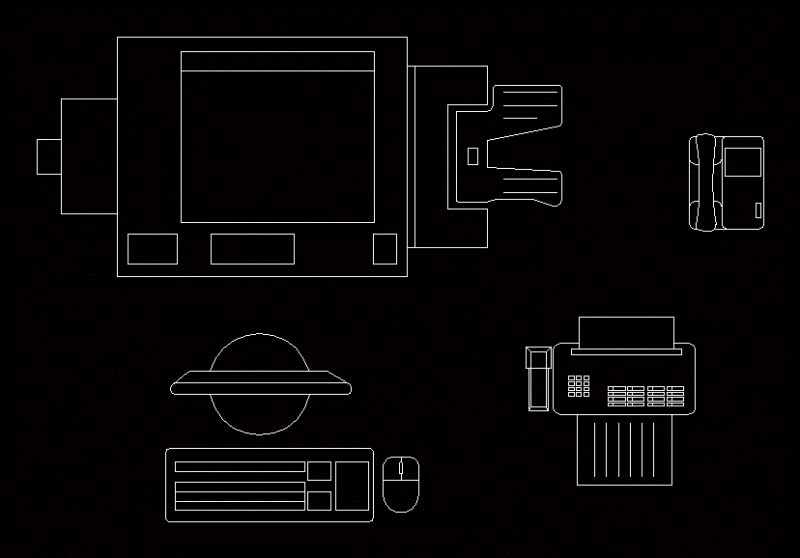 Office DWG Block for AutoCAD