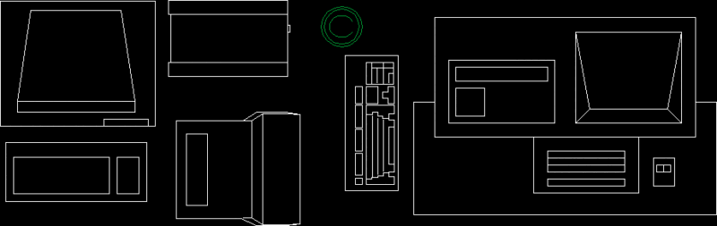 Office Equipment DWG Block for AutoCAD