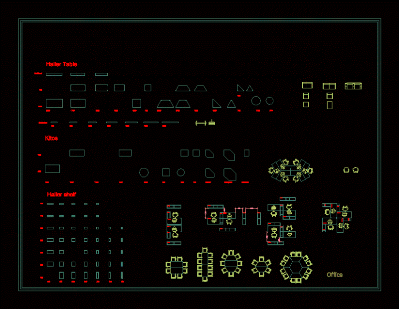 Office Furniture DWG Block for AutoCAD