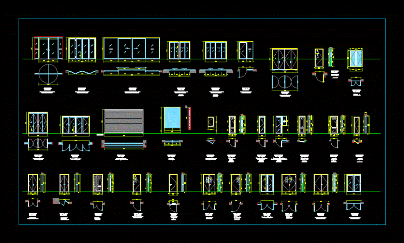 Office Doors DWG Detail for AutoCAD