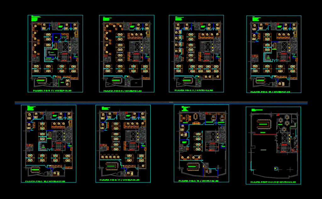 Office Furnishings 2D DWG Block for AutoCAD