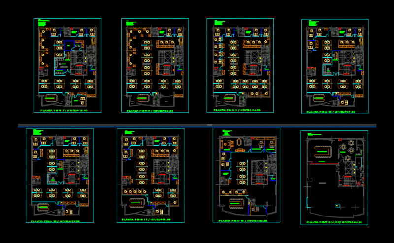 Office Furnishings 2D DWG Block for AutoCAD