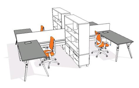 Office Furniture 12 3d Skp Model For Sketchup Designs Cad