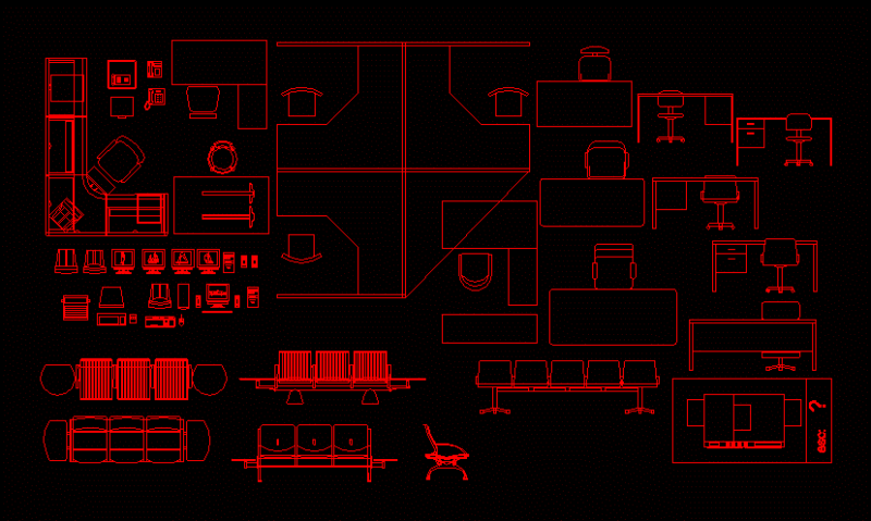 Office Furniture DWG Block for AutoCAD