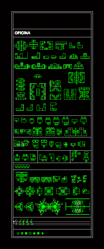 Office Library DWG Block for AutoCAD