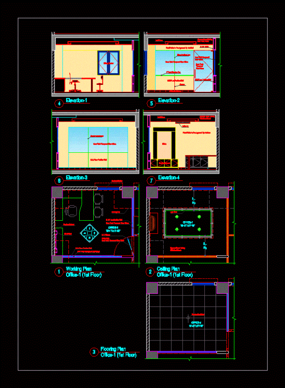 Office Room DWG Plan for AutoCAD